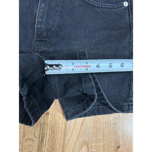 The Kooples Jeans Black Wash Paisley Denim High‎ Waisted Shorts Paris Size 2 - Picture 11 of 13